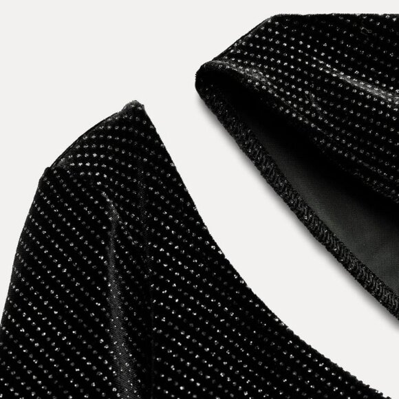 Shine Velvet Bodysuit - Black - new with tags (size XS) - Picture 6 of 8